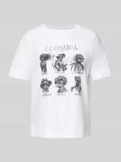 Rich & Royal T-Shirt mit Motiv-Print in Weiss, Größe S