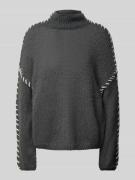 Vila Oversized Strickpullover mit Stehkragen Modell 'CHOCA' in Mittelg...