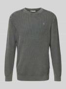 G-Star Raw Strickpullover mit Label-Stitching in Dunkelgrau, Größe M