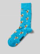 Happy Socks Socken mit Label-Print in Aqua, Größe 41-46