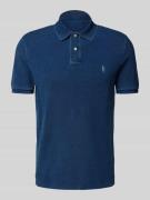 Polo Ralph Lauren Poloshirt mit Label-Stitching in Marine, Größe XL
