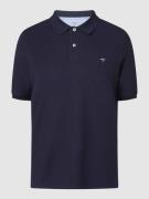 Fynch-Hatton Regular Fit Poloshirt mit Label-Stitching in Marine, Größ...