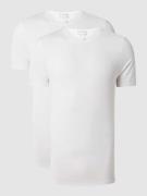 Hanro T-Shirt mit Label-Detail im 2er-Pack Modell 'Cotton Essentials' ...