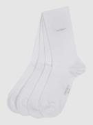 camano Socken im unifarbenen Design im 4er-Pack in Weiss, Größe 39-42