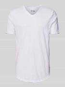 Only & Sons T-Shirt mit V-Ausschnitt Modell 'BENNE' in Weiss, Größe M