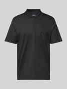 RAGMAN Regular Fit Poloshirt mit Brusttasche in Black, Größe L