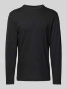 RAGMAN Longsleeve mit Rundhalsausschnitt in Black, Größe L