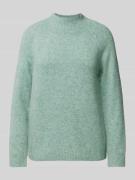 ZABAIONE Strickpullover mit gerippten Abschlüssen in Mint, Größe M/L