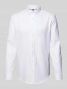 Jake*s Super Slim Fit Businesshemd in unifarbenem Design in Weiss, Grö...