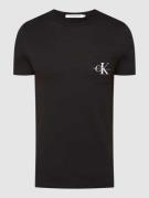 Calvin Klein Jeans T-Shirt mit Brusttasche in Black, Größe L