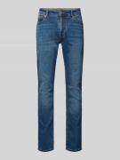 Christian Berg Men Straight Fit Jeans mit Brand-Detail in Dunkelblau M...