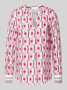 Emily Van den Bergh Regular Fit Bluse mit Tunikakragen in Pink, Größe ...