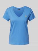 Polo Ralph Lauren Regular Fit T-Shirt aus reiner Baumwolle in Blau, Gr...