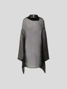 Rick Owens Seidenbluse in semitransparenter Optik in Black, Größe 34
