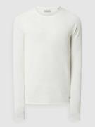 Jack & Jones Strickpullover mit Label-Patch Modell 'HILL' in Weiss, Gr...