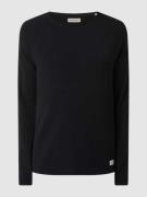 Jack & Jones Strickpullover mit Label-Patch Modell 'HILL' in Black, Gr...