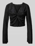 Vero Moda Langarmshirt mit Knotendetails aus Plissee Modell 'PLIS' in ...