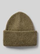 Pieces Beanie mit breitem Umschlag und Effektgarn Modell 'PYRON' in Ol...