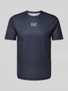 EA7 Emporio Armani T-Shirt mit Label-Print in Dunkelblau, Größe L