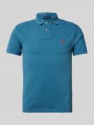 Polo Ralph Lauren Poloshirt mit Label-Stitching in Marine, Größe L