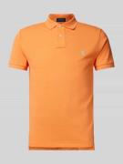 Polo Ralph Lauren Poloshirt mit Label-Stitching in Orange, Größe L