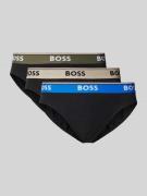 BOSS Slip mit elastischem Label-Bund im Modell 'Power' 3er-Pack in Bla...