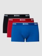 BOSS Trunks mit elastischem Logo-Bund im 3er-Pack in Rot, Größe L