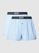 BOSS Boxershorts mit Label-Detail im 2er-Pack in Hellblau, Größe L