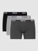 BOSS Trunks mit Logo-Bund im 3er-Pack Modell 'Power' in Dunkelgrau, Gr...