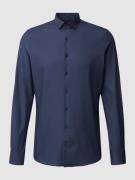 OLYMP Level Five Slim Fit Businesshemd aus Baumwoll-Mix in Marine, Grö...