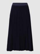 Rich & Royal Midi-Rock mit Plisseefalten in Marine, Größe 38