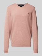 Fynch-Hatton Strickpullover aus Woll-Kaschmir-Mix in Altrosa, Größe XL