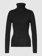 NA-KD Strickpullover mit Rollkragen in Black, Größe M