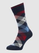 Burlington Socken mit Label-Detail Modell 'NEWCASTLE' in Blau Melange,...