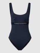TOMMY HILFIGER Badeanzug mit Label-Detail Modell 'ONE PIECE' in Marine...