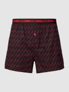 HUGO Boxershorts mit Allover-Print im 2er-Pack Modell 'WOVEN' in Black...