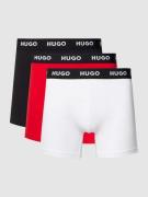 HUGO Trunks mit elastischem Logo-Bund im 3er-Pack in Rot, Größe L