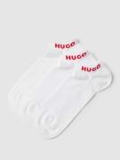 HUGO Sneakersocken mit Label-Print im 3er-Pack in Weiss, Größe 39-42