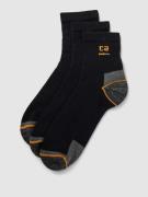 camano Socken mit Label-Print im 3er-Pack in Black, Größe 39-42