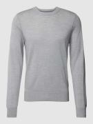 Tommy Hilfiger Strickpullover aus Lanawolle Modell 'MERINO' in Hellgra...