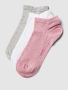 camano Sneakersocken mit Label-Detail im 3er-Pack in Rosa, Größe 35-38