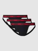 HUGO Jockstrap mit elastischem Logo-Bund im 3er-Pack in Black, Größe L