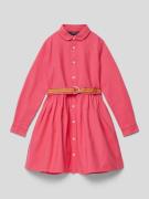 Polo Ralph Lauren Kids Kleid mit Umlegekragen in Pink, Größe 116