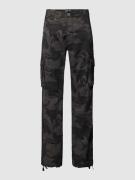 Alpha Industries Cargohose mit Allover-Muster in Black, Größe 31