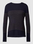 Gant Regular Fit Strickpullover mit Seiden-Anteil in Marine, Größe XS