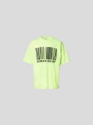 VTMNTS Oversized T-Shirt mit Label-Print in Neon Gelb, Größe M