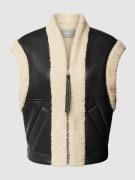 Jake*s Collection Weste mit Teddyfellbesatz in Black, Größe 40