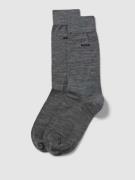 BOSS Socken mit Strukturmuster im 2er-Pack in Mittelgrau, Größe 39-42