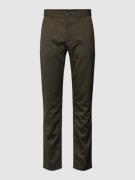 BOSS Orange Slim Fit Chino mit Allover-Muster in Oliv, Größe 33/30