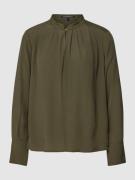 Luisa Cerano Bluse mit Seiden-Anteil in Khaki, Größe 36